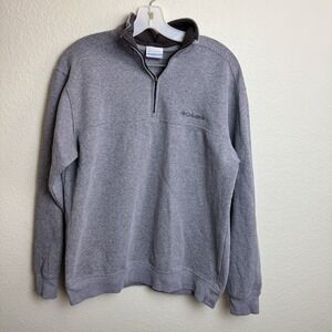 Columbia Gray Hart Mountain II 1/4 Zip Fleece Sweatshirt Pullover‎ Mens Size M
